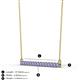 2 - Noya 2.50 mm Round Tanzanite Horizontal Bar Pendant Necklace 