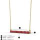 2 - Noya 2.50 mm Round Ruby Horizontal Bar Pendant Necklace 