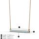 2 - Noya 2.50 mm Round Aquamarine Horizontal Bar Pendant Necklace 