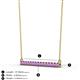 2 - Noya 2.50 mm Round Amethyst Horizontal Bar Pendant Necklace 