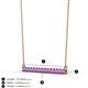 2 - Noya 2.50 mm Round Amethyst Horizontal Bar Pendant Necklace 