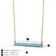 2 - Noya 2.50 mm Round Blue Topaz Horizontal Bar Pendant Necklace 