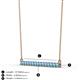 2 - Noya 2.50 mm Round Blue Topaz Horizontal Bar Pendant Necklace 