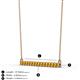 2 - Noya 2.50 mm Round Citrine Horizontal Bar Pendant Necklace 