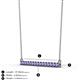 2 - Noya 2.50 mm Round Iolite Horizontal Bar Pendant Necklace 