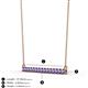2 - Noya 2.50 mm Round Iolite Horizontal Bar Pendant Necklace 