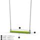 2 - Noya 2.50 mm Round Peridot Horizontal Bar Pendant Necklace 
