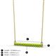 2 - Noya 2.50 mm Round Peridot Horizontal Bar Pendant Necklace 
