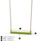 2 - Noya 2.50 mm Round Peridot Horizontal Bar Pendant Necklace 