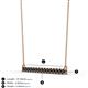 2 - Noya 2.50 mm Round Black Diamond Horizontal Bar Pendant Necklace 