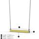 2 - Noya 2.50 mm Round Yellow Sapphire Horizontal Bar Pendant Necklace 