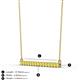 2 - Noya 2.50 mm Round Yellow Sapphire Horizontal Bar Pendant Necklace 