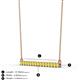 2 - Noya 2.50 mm Round Yellow Sapphire Horizontal Bar Pendant Necklace 