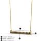 2 - Noya 2.50 mm Round Smoky Quartz Horizontal Bar Pendant Necklace 