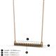 2 - Noya 2.50 mm Round Smoky Quartz Horizontal Bar Pendant Necklace 