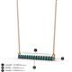 2 - Noya 2.50 mm Round London Blue Topaz Horizontal Bar Pendant Necklace 