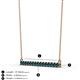 2 - Noya 2.50 mm Round Blue Diamond Horizontal Bar Pendant Necklace 