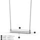 2 - Noya 2.50 mm Round White Sapphire Horizontal Bar Pendant Necklace 