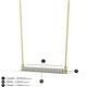 3 - Noya 2.00 mm Round Diamond Horizontal Bar Pendant Necklace 