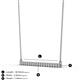 3 - Noya 2.00 mm Round Diamond Horizontal Bar Pendant Necklace 