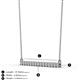 2 - Noya 2.50 mm Round Diamond Horizontal Bar Pendant Necklace 