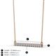 2 - Noya 2.50 mm Round Diamond Horizontal Bar Pendant Necklace 