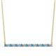 1 - Noya 2.00 mm Round Blue Topaz and Diamond Horizontal Bar Pendant Necklace 