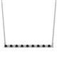 1 - Noya 2.00 mm Round Black and White Diamond Horizontal Bar Pendant Necklace 