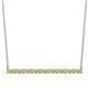 1 - Noya 2.00 mm Round Yellow Sapphire and Diamond Horizontal Bar Pendant Necklace 