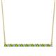 1 - Noya 2.00 mm Round Peridot and Diamond Horizontal Bar Pendant Necklace 