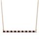 1 - Noya 2.00 mm Round Red Garnet and Diamond Horizontal Bar Pendant Necklace 
