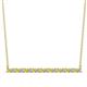 1 - Noya 2.00 mm Round Yellow Sapphire and Diamond Horizontal Bar Pendant Necklace 