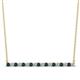 1 - Noya 2.00 mm Round London Blue Topaz and Diamond Horizontal Bar Pendant Necklace 