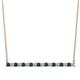 1 - Noya 2.00 mm Round London Blue Topaz and Diamond Horizontal Bar Pendant Necklace 