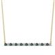 1 - Noya 2.00 mm Round Blue and White Diamond Horizontal Bar Pendant Necklace 