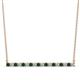1 - Noya 2.00 mm Round Diamond and Lab Created Alexandrite Horizontal Bar Pendant Necklace 