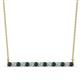 1 - Noya 2.50 mm Round London Blue Topaz and Diamond Horizontal Bar Pendant Necklace 