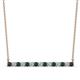 1 - Noya 2.50 mm Round London Blue Topaz and Diamond Horizontal Bar Pendant Necklace 