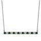 1 - Noya 2.50 mm Round Diamond and Lab Created Alexandrite Horizontal Bar Pendant Necklace 