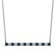 1 - Noya 2.50 mm Round London Blue Topaz and Diamond Horizontal Bar Pendant Necklace 