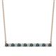 1 - Noya 2.50 mm Round Blue and White Diamond Horizontal Bar Pendant Necklace 