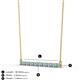 2 - Noya 2.00 mm Round Blue Topaz and Diamond Horizontal Bar Pendant Necklace 