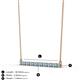 2 - Noya 2.00 mm Round Blue Topaz and Diamond Horizontal Bar Pendant Necklace 