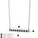 2 - Noya 2.00 mm Round London Blue Topaz and Diamond Horizontal Bar Pendant Necklace 