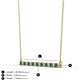 2 - Noya 2.00 mm Round Diamond and Lab Created Alexandrite Horizontal Bar Pendant Necklace 