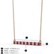 2 - Noya 2.50 mm Round Ruby and Diamond Horizontal Bar Pendant Necklace 