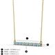 2 - Noya 2.50 mm Round Blue Topaz and Diamond Horizontal Bar Pendant Necklace 