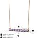 2 - Noya 2.50 mm Round Iolite and Diamond Horizontal Bar Pendant Necklace 