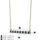 2 - Noya 2.50 mm Round London Blue Topaz and Diamond Horizontal Bar Pendant Necklace 