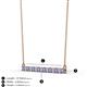 2 - Noya 2.50 mm Round Tanzanite and Diamond Horizontal Bar Pendant Necklace 